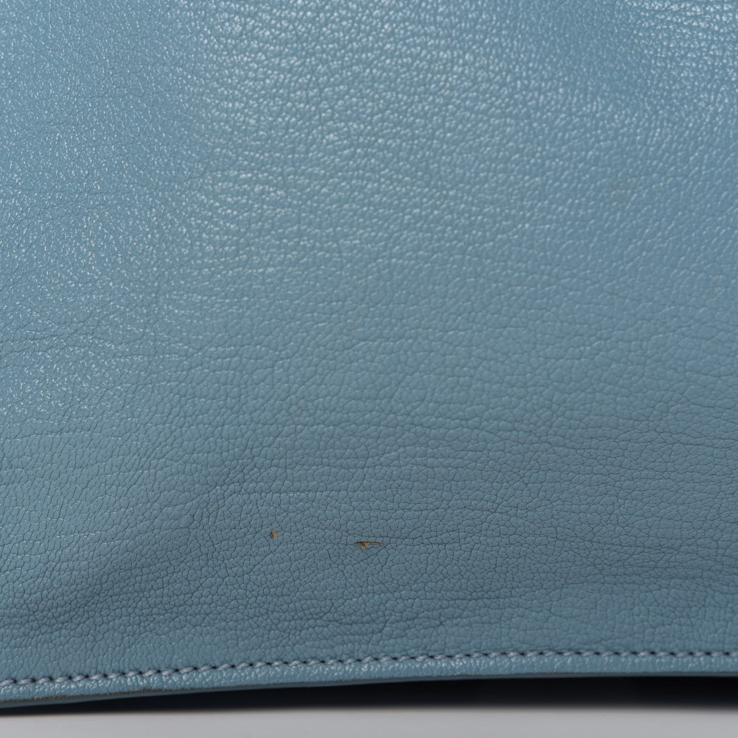 Miu Miu Goatskin Madras Shopping Tote Azzurro 10 of 12