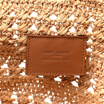 Saint Laurent Raffia Calfskin Medium Panier Tote Naturel 6 of 10
