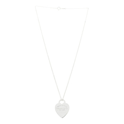 Tiffany Sterling Silver Return to Tiffany Heart Pendant Necklace 3 of 5