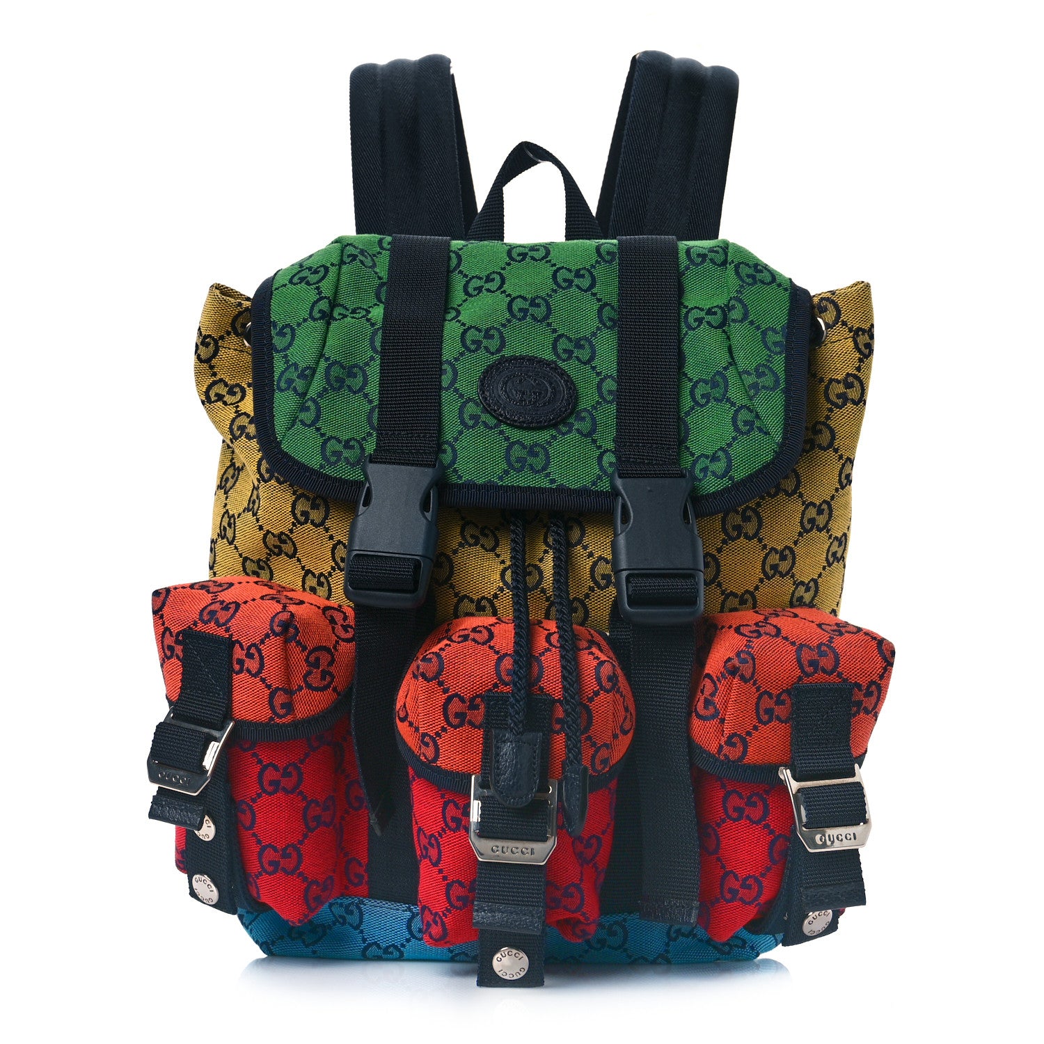 Gucci Monogram Multicolor Retro Interlocking G Utility Pocket Backpack Multicolor 1 of 9