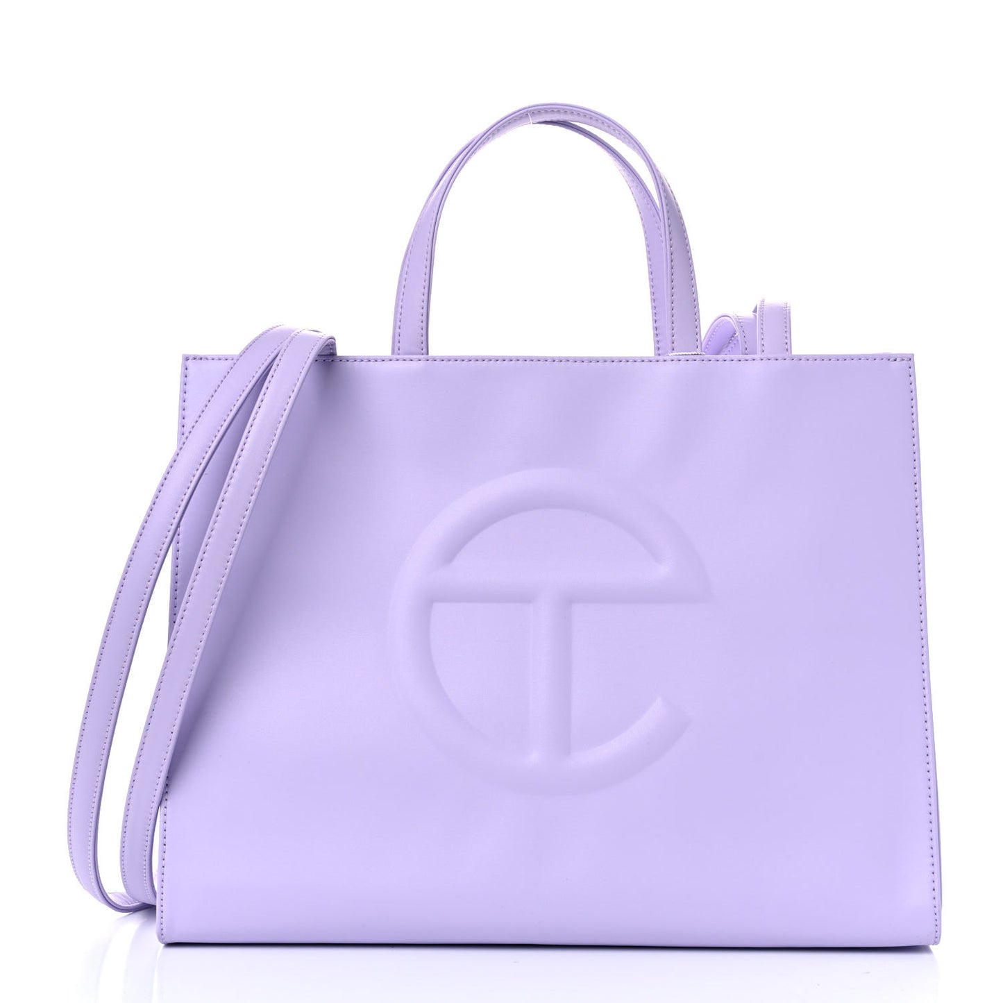 Vegan Leather Medium Shopping Bag Lavender