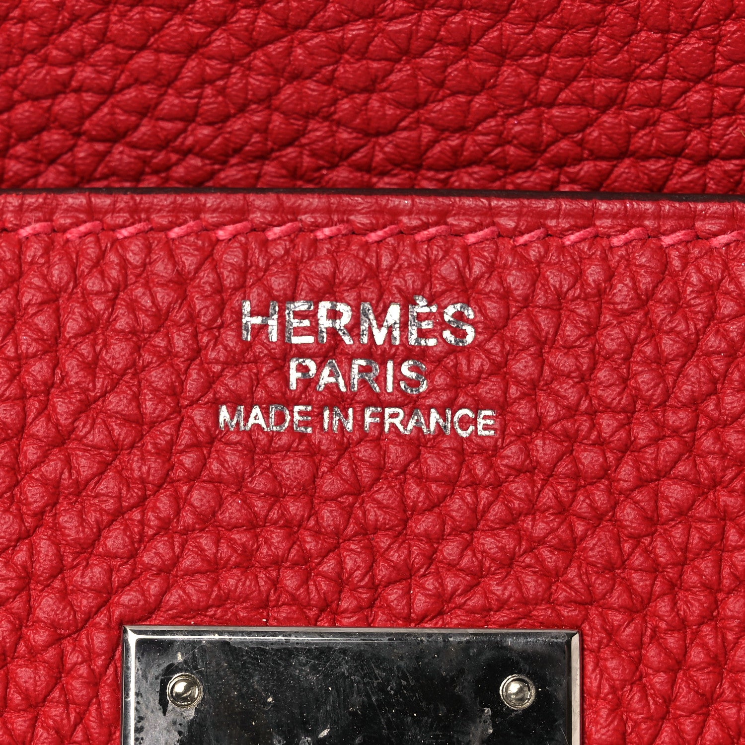 Hermes Togo Verso Birkin 30 Rouge Vif Rouge H 6 of 13