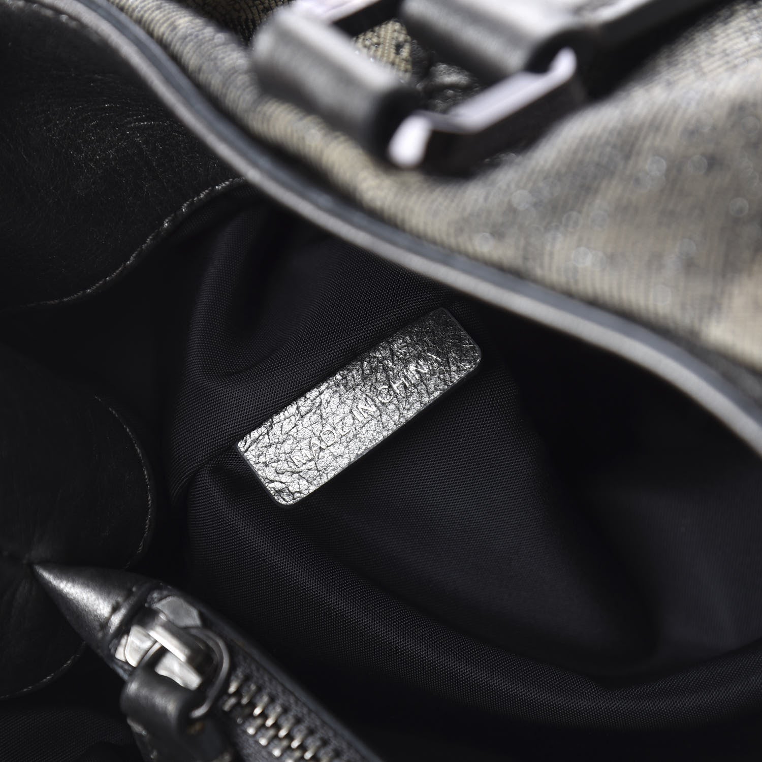 Burberry Shimmer Check Degrade Pilgrim Satchel Pewter 9 of 10