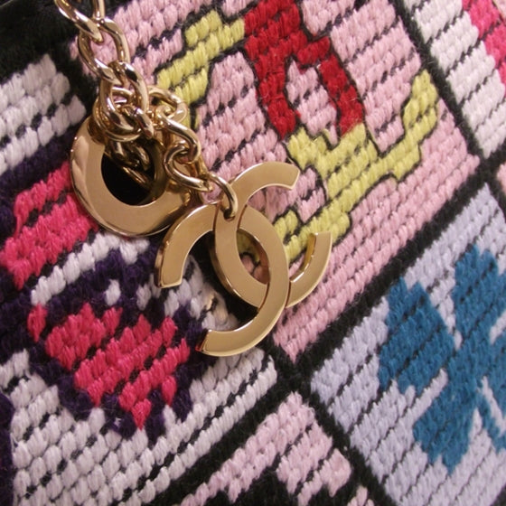Chanel Lambskin Cross-Stitch Symbols Charms Bag 7 of 12