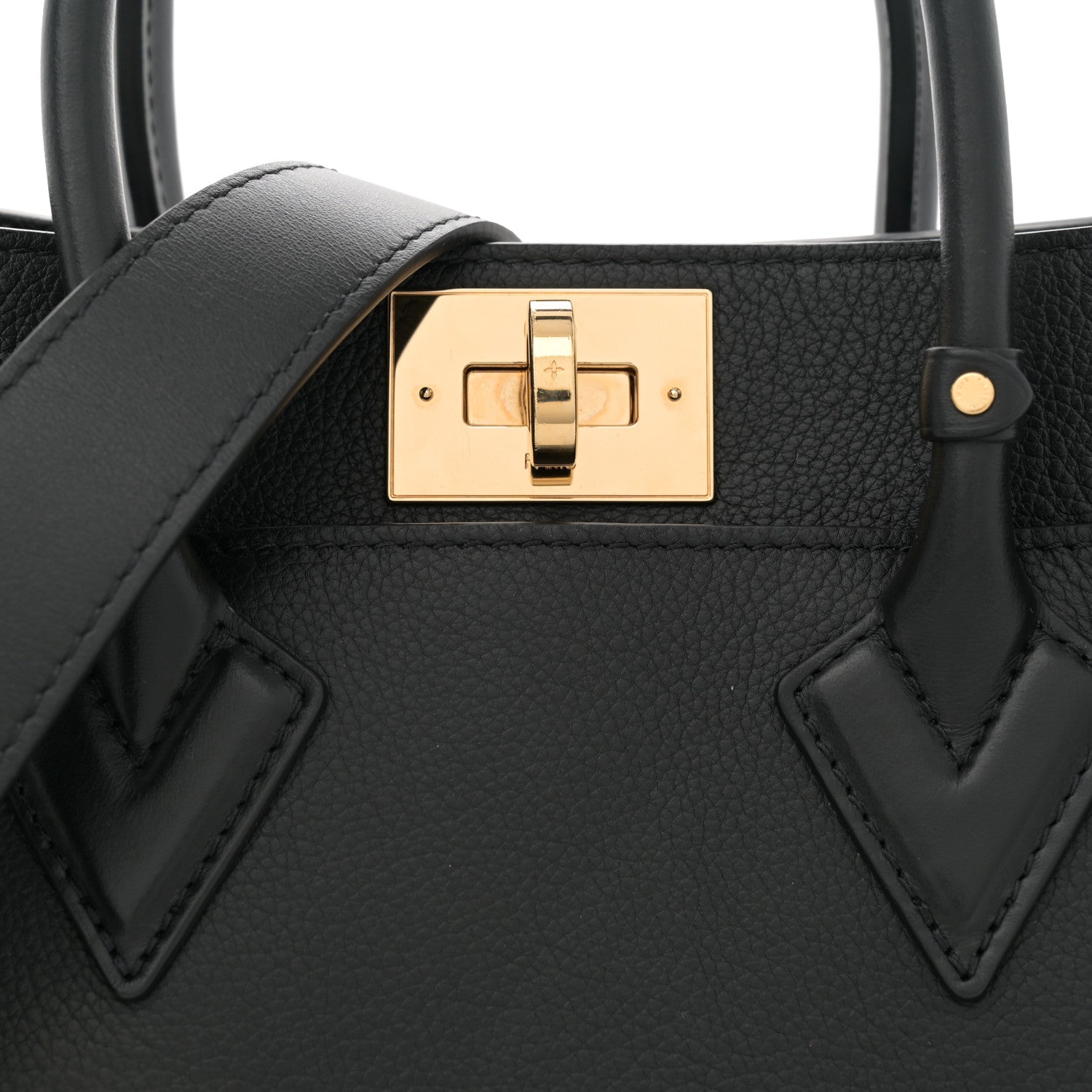 Louis Vuitton Calfskin Monogram On My Side PM Black 7 of 9