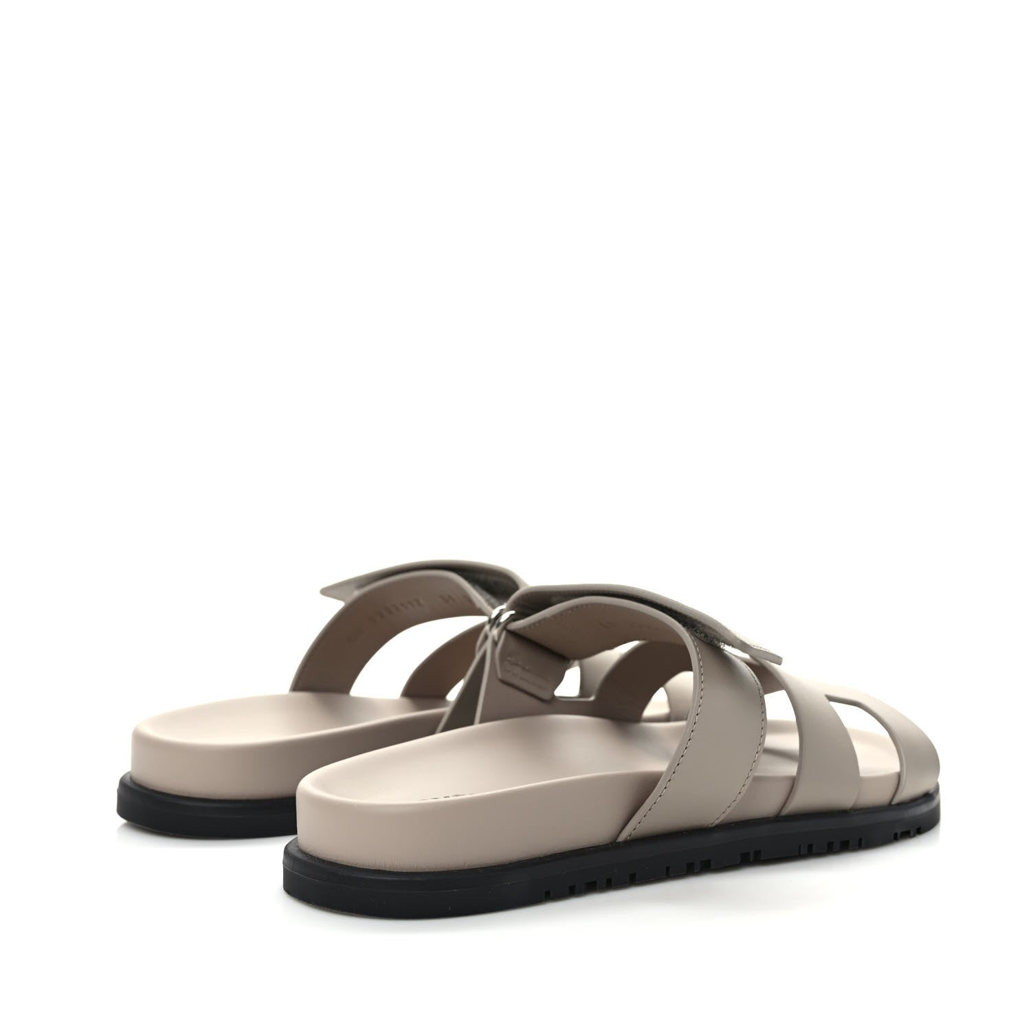 Hermes Calfskin Womens Chypre Sandals 38 Beige Mastic 4 of 9