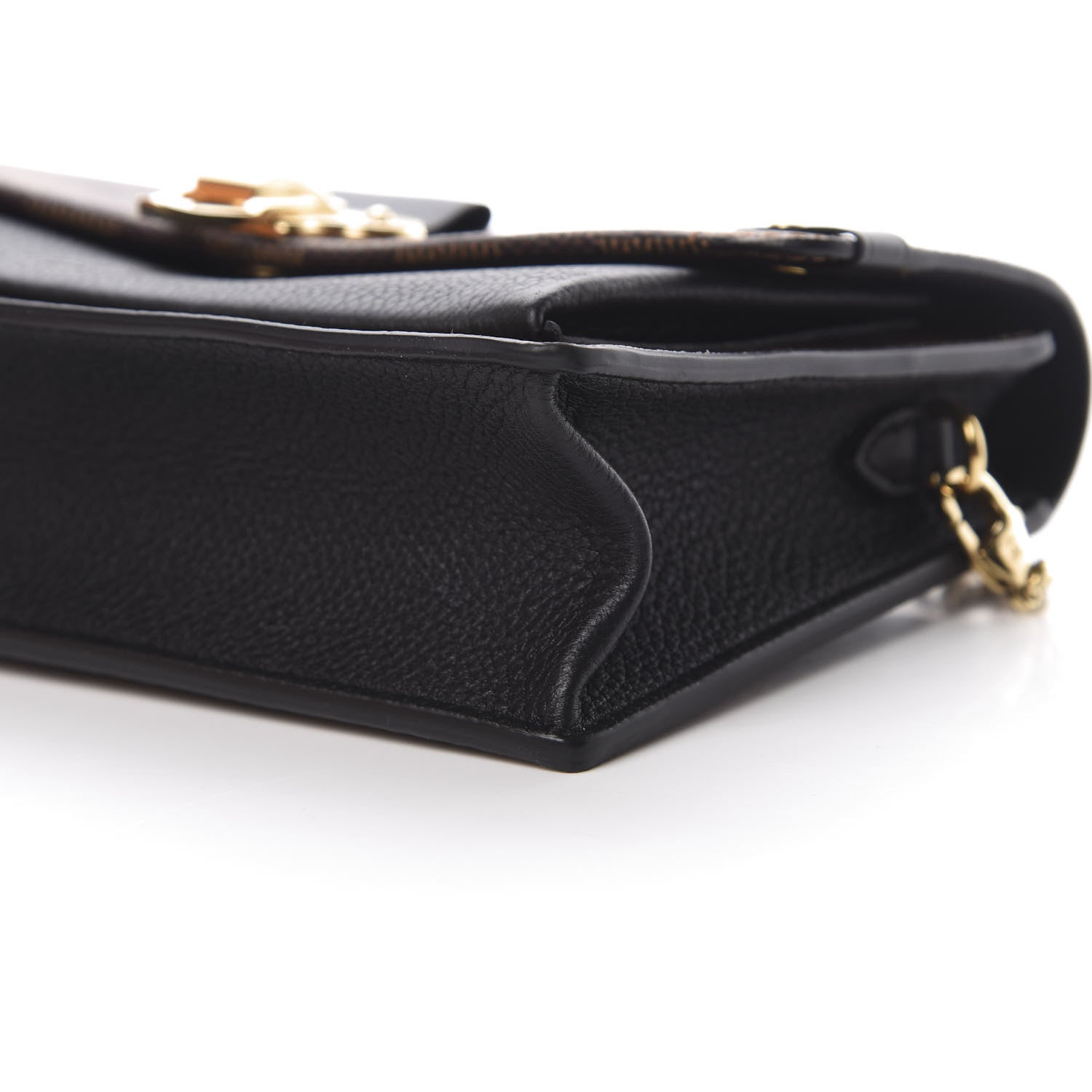 Louis Vuitton Damier Ebene Vavin Chain Wallet Black 10 of 11