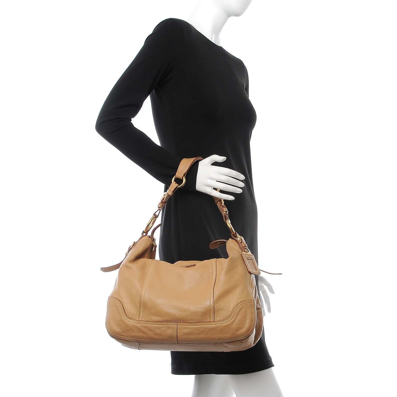 Prada Vitello Daino Hobo Sabbia 2 of 18