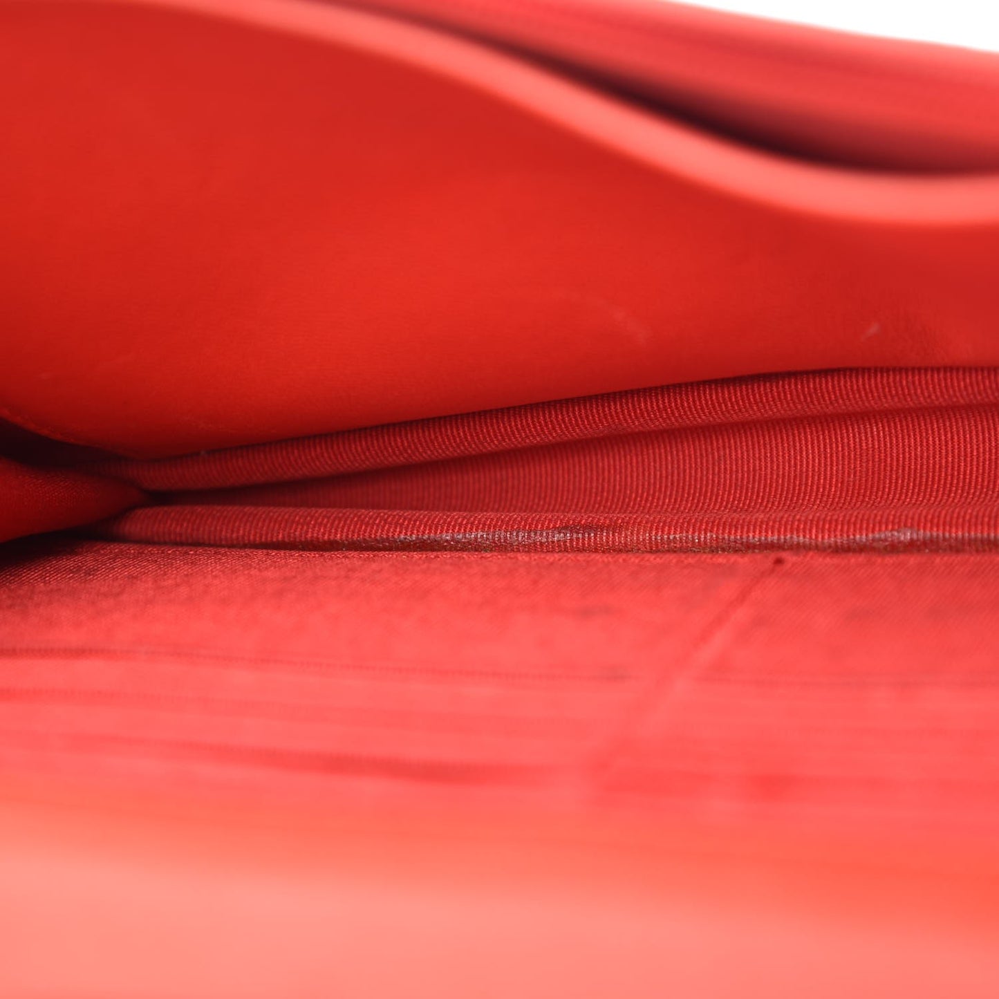 Patent Calfskin Quilted Reissue Wallet On Chain WOC Red