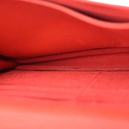 Chanel Patent Calfskin Quilted Reissue Wallet On Chain WOC Red 16 of 22