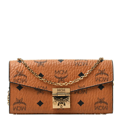 MCM Visetos Large Patricia Wallet On Chain Cognac 1 of 4