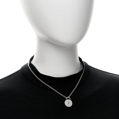 Tiffany Sterling Silver Round Padlock Charm Pendant Necklace 2 of 6