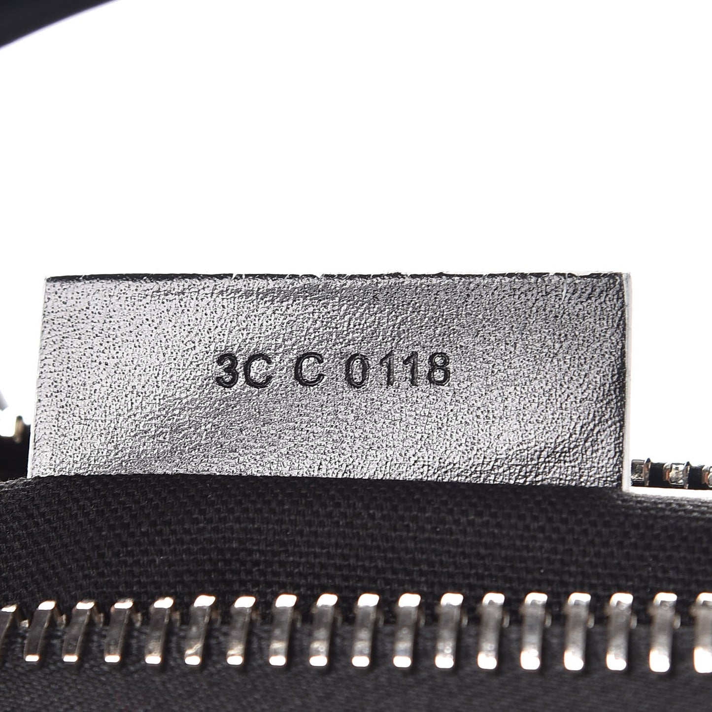 Calfskin Contrast Topstitch Small Antigona Black White