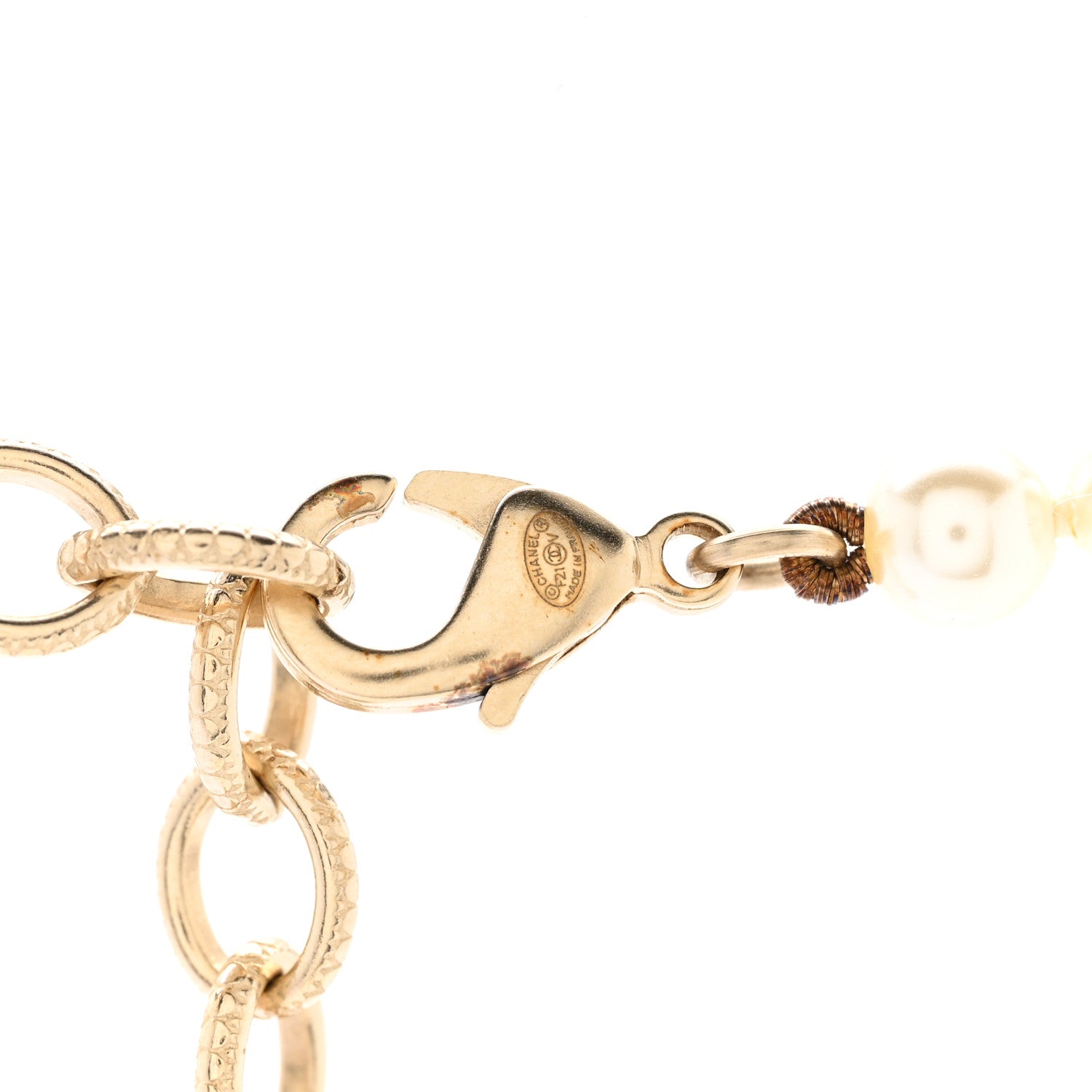 Chanel Pearl CC 100th Anniversary Necklace Light Gold 5 of 6