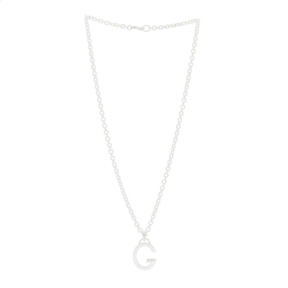 Gucci Sterling Silver G Pendant Necklace 2 of 6