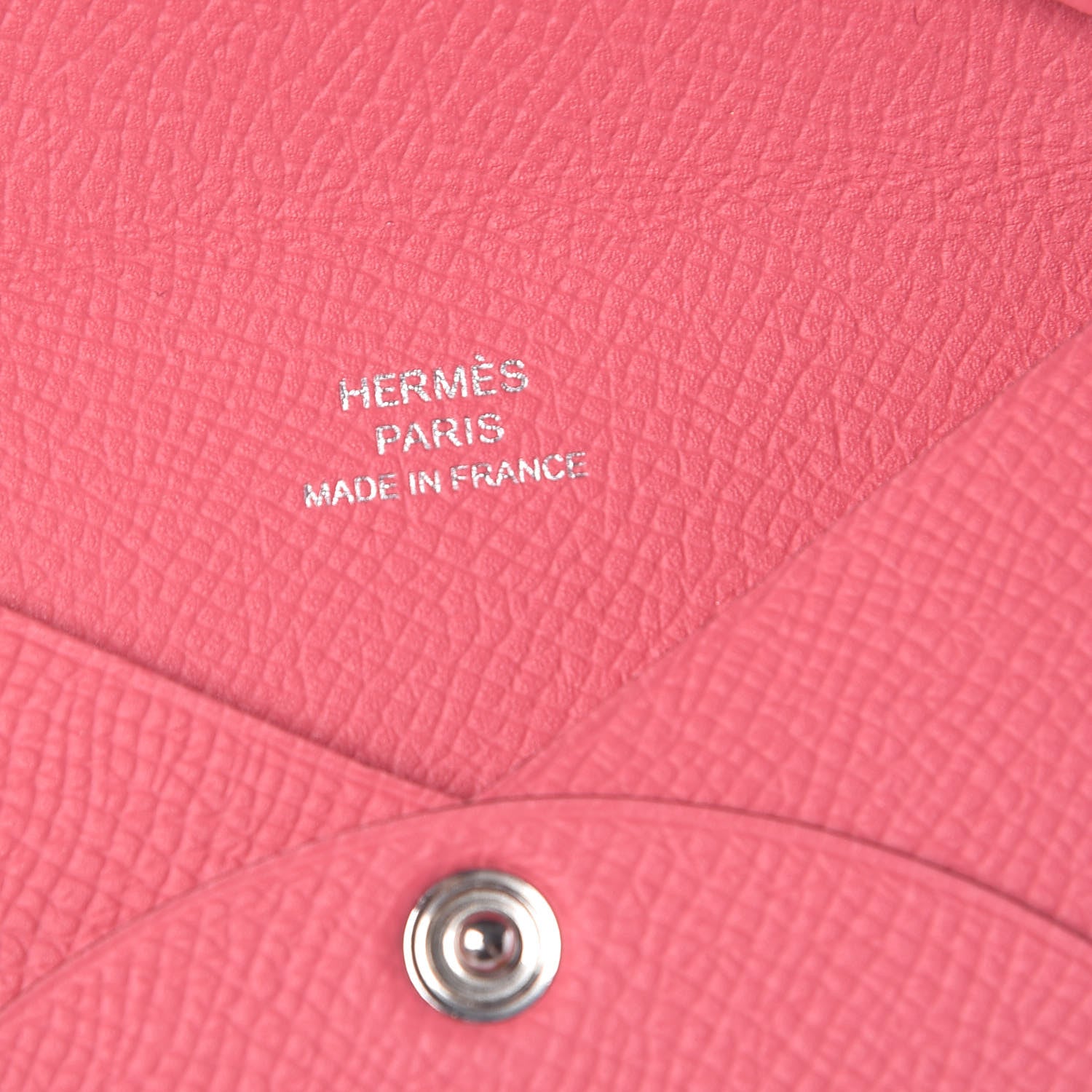 Hermes Epsom Calvi Card Case Rose Azalee 6 of 7
