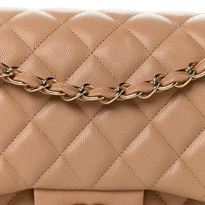 Chanel Caviar Quilted Jumbo Double Flap Beige Clair 7 of 9