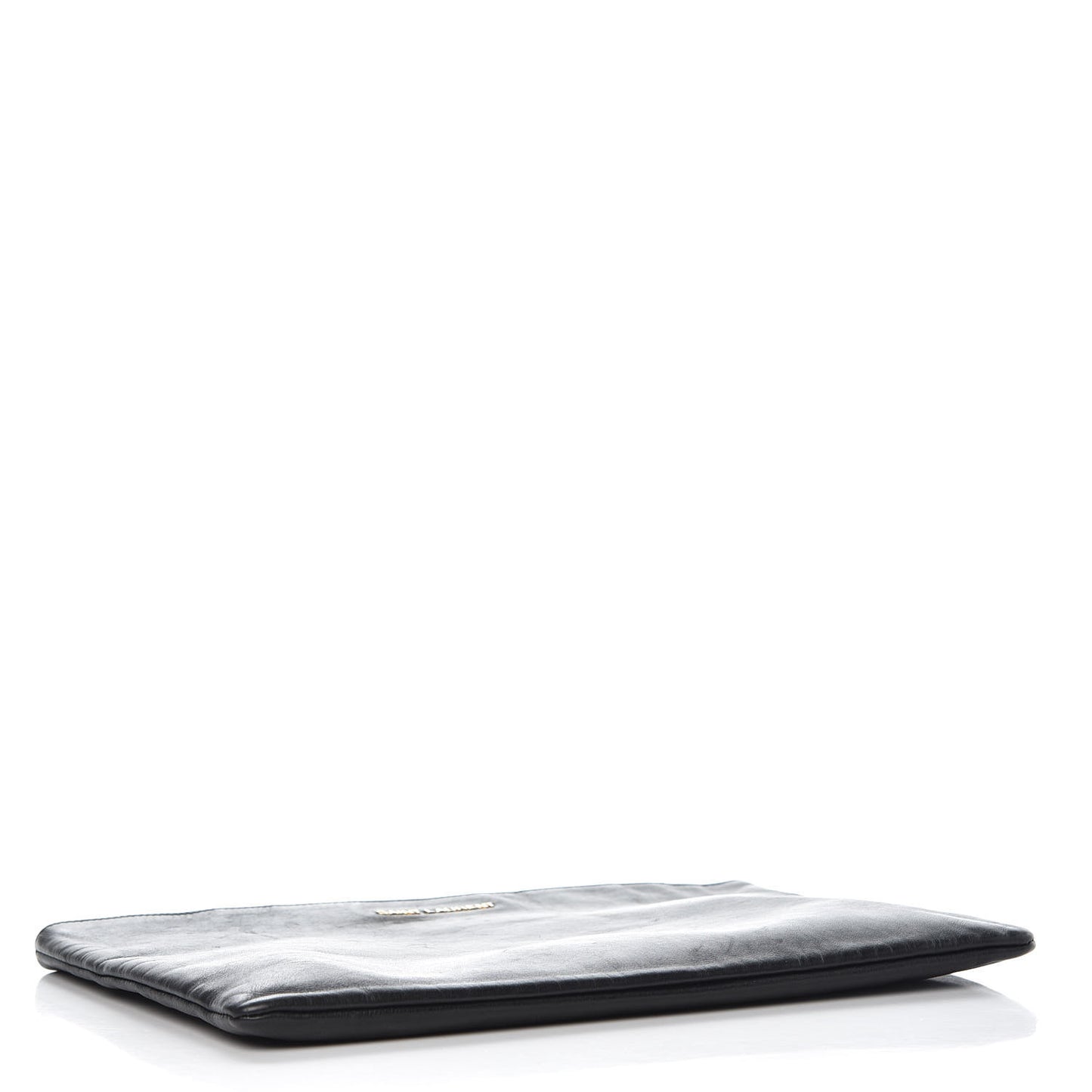 Calfskin Zipped Clutch Black