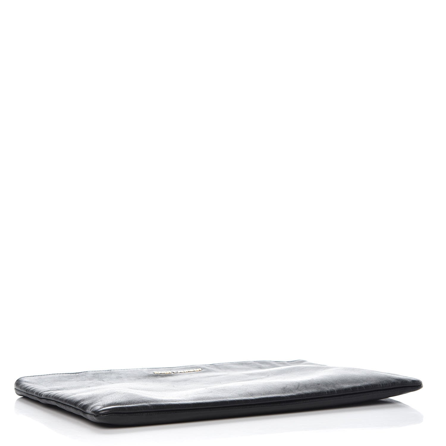 Saint Laurent Calfskin Zipped Clutch Black 4 of 17