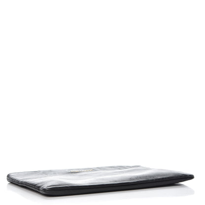 Saint Laurent Calfskin Zipped Clutch Black 4 of 17