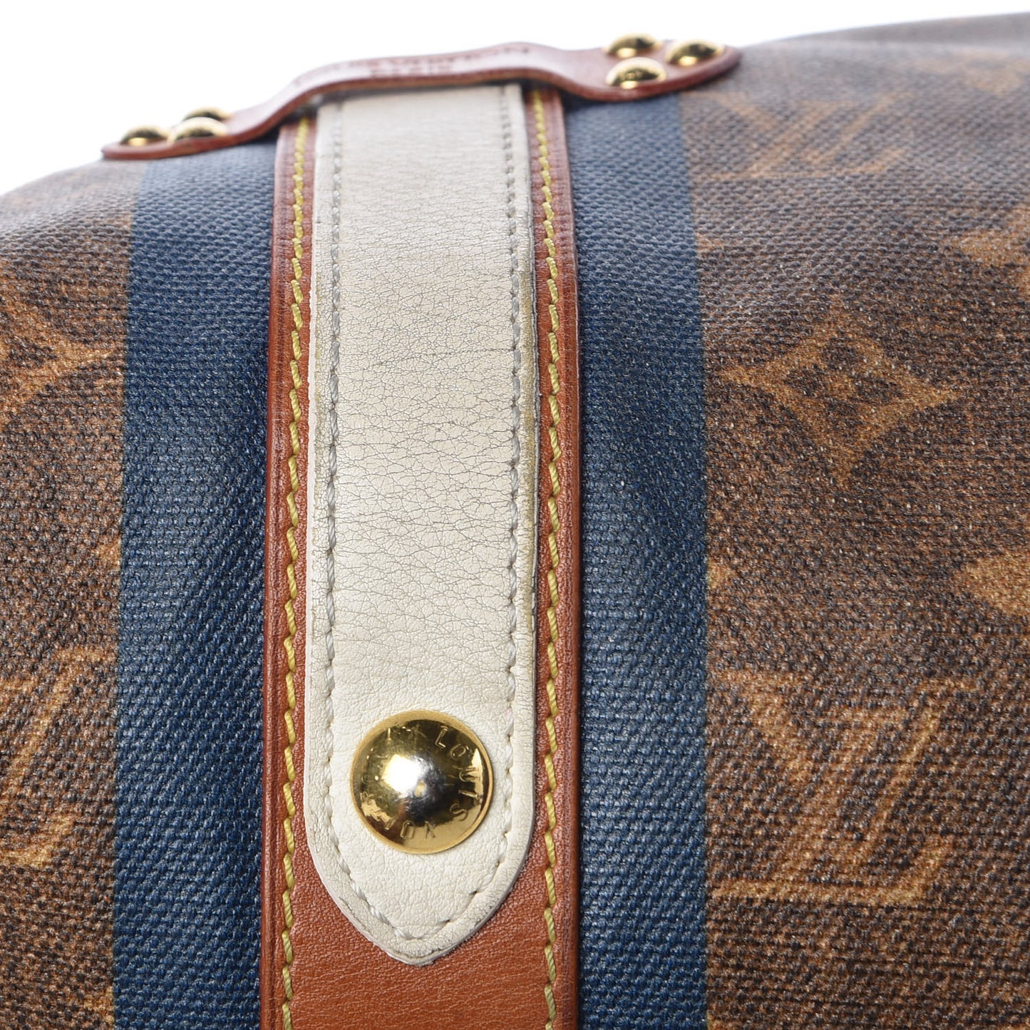 Monogram Rayures Tisse Sac GM Blue