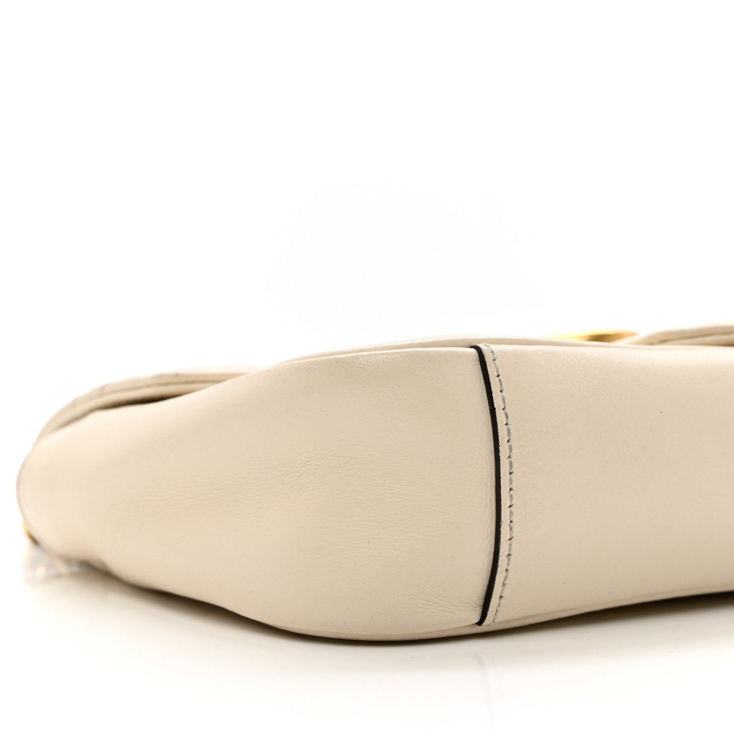 Calfskin Matelasse Mini GG Marmont Shoulder Bag White