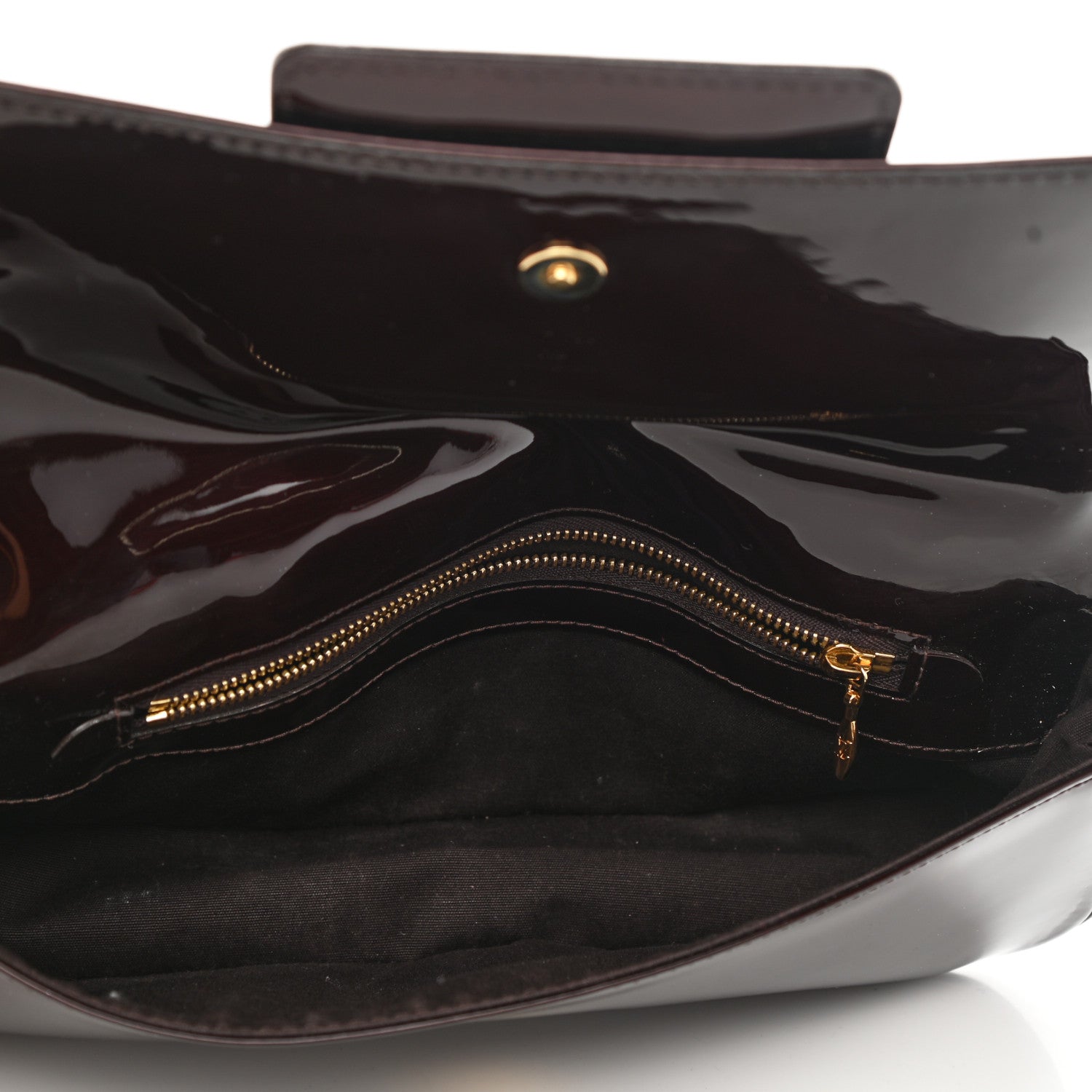 Louis Vuitton Patent Sobe Clutch Amarante 6 of 9
