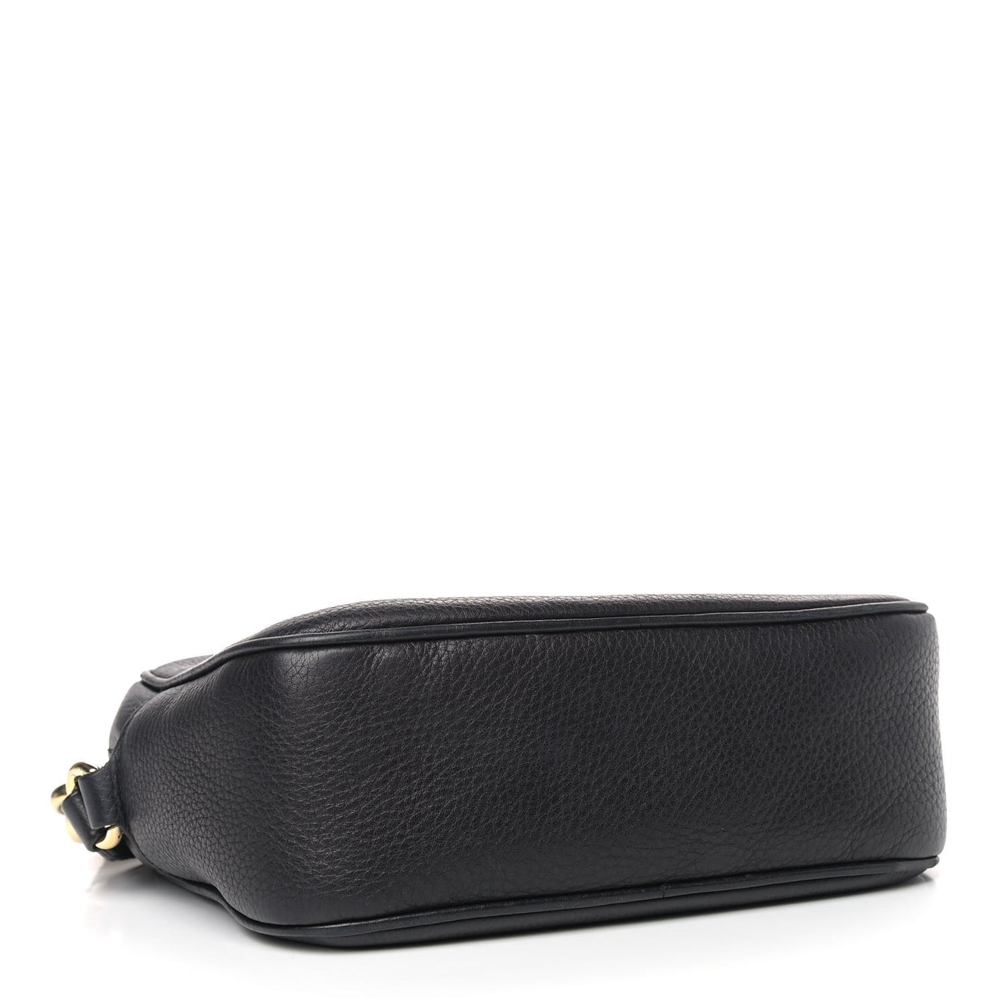 Pebbled Calfskin Small Soho Disco Bag Black