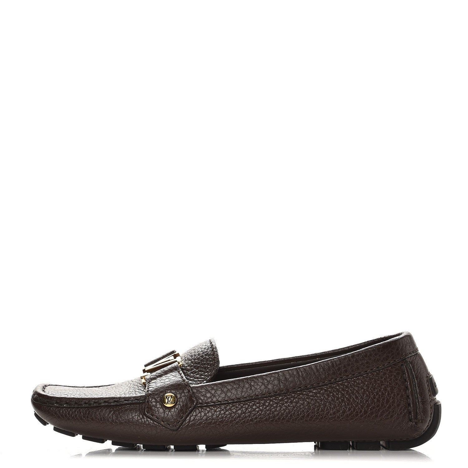 Louis Vuitton Calfskin Monte Carlo Moccasin Loafers 38.5 Cacao 1 of 9