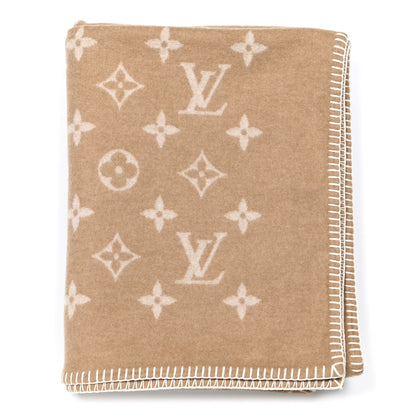 Louis Vuitton Wool Cashmere Monogram Blanket Beige 1 of 3