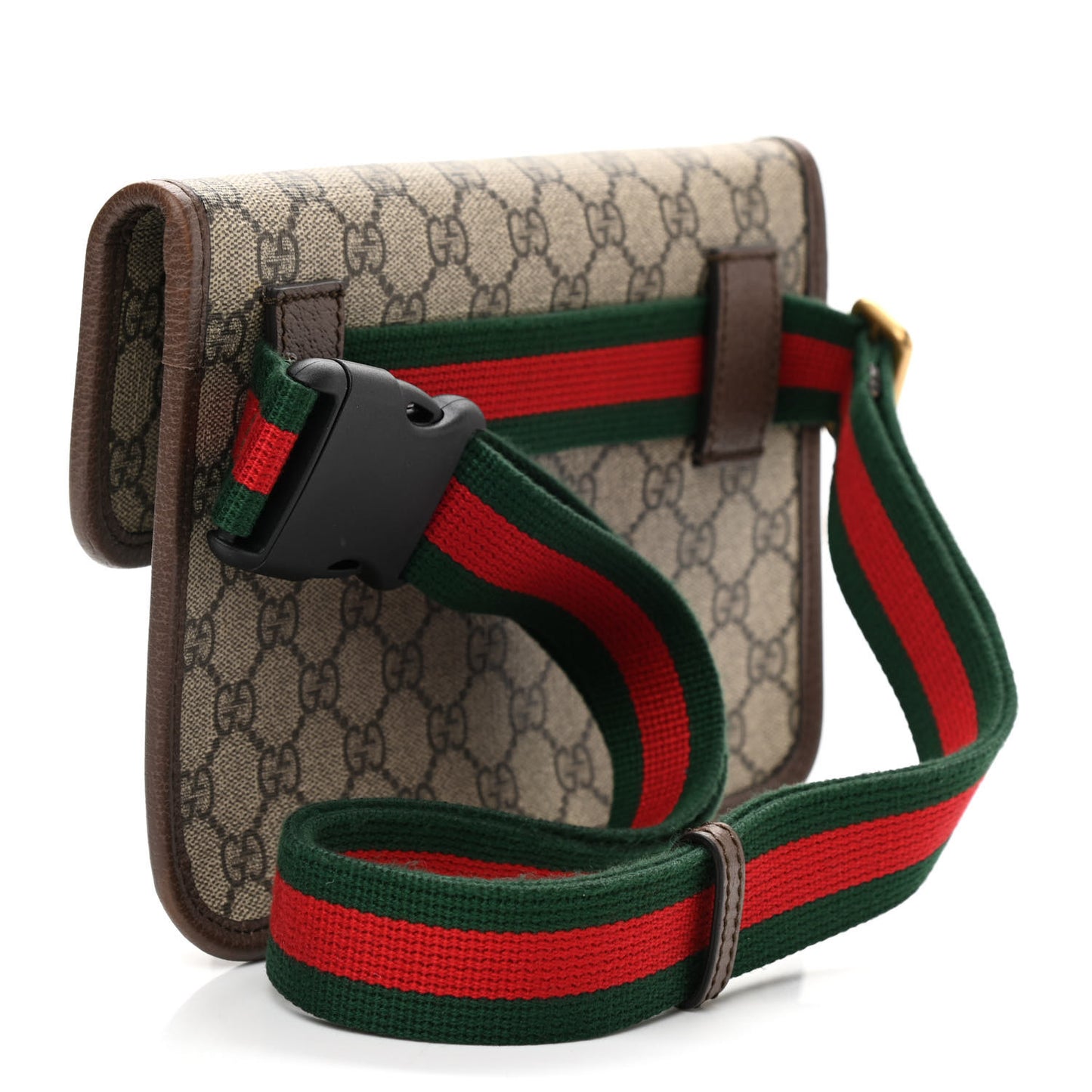 GG Supreme Monogram Neo Vintage Web Belt Bag Brown