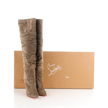 Christian Louboutin Veau Velours Ishtar 120 Boots 40 Cendre 7 of 7