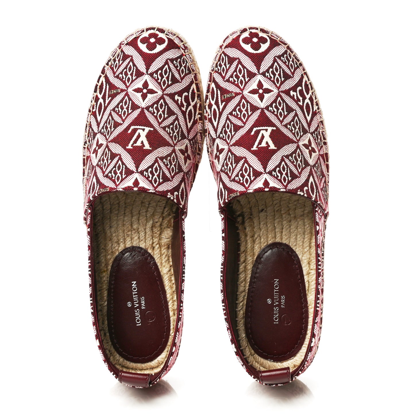 Jacquard Since 1854 Starboard Espadrille Flats 37 Bordeaux