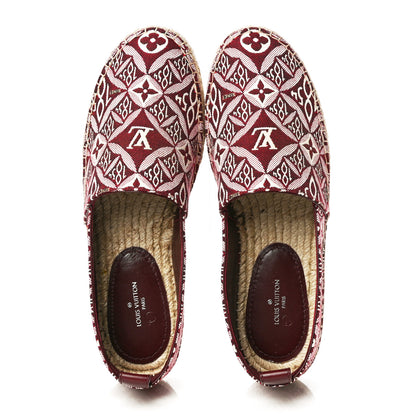 Louis Vuitton Jacquard Since 1854 Starboard Espadrille Flats 37 Bordeaux 5 of 14