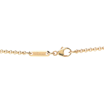 Chopard 18K Yellow Gold Diamond Happy Diamonds Square Pendant Necklace 4 of 5