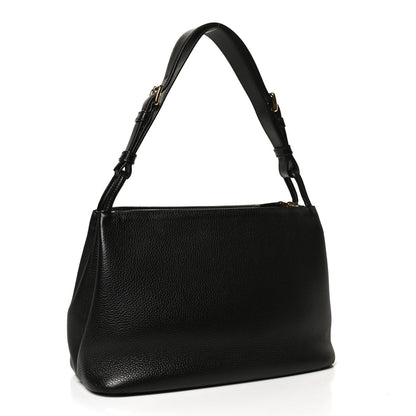 Prada Vitello Daino Flap Shoulder Bag Black 2 of 8