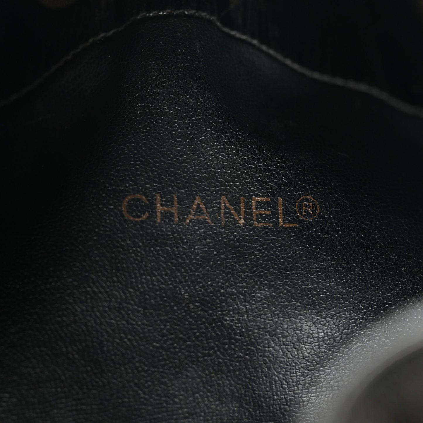 Patent Stitched Drawstring Shoulder Bag Black