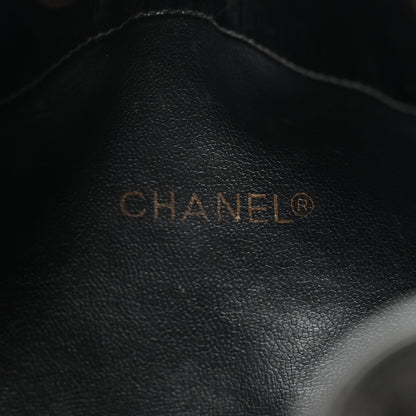Chanel Patent Stitched Drawstring Shoulder Bag Black 7 of 15