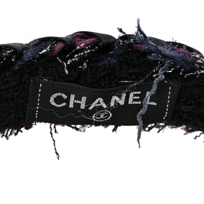 Chanel Rabbit Fur Tweed CC Earmuffs Black 4 of 6