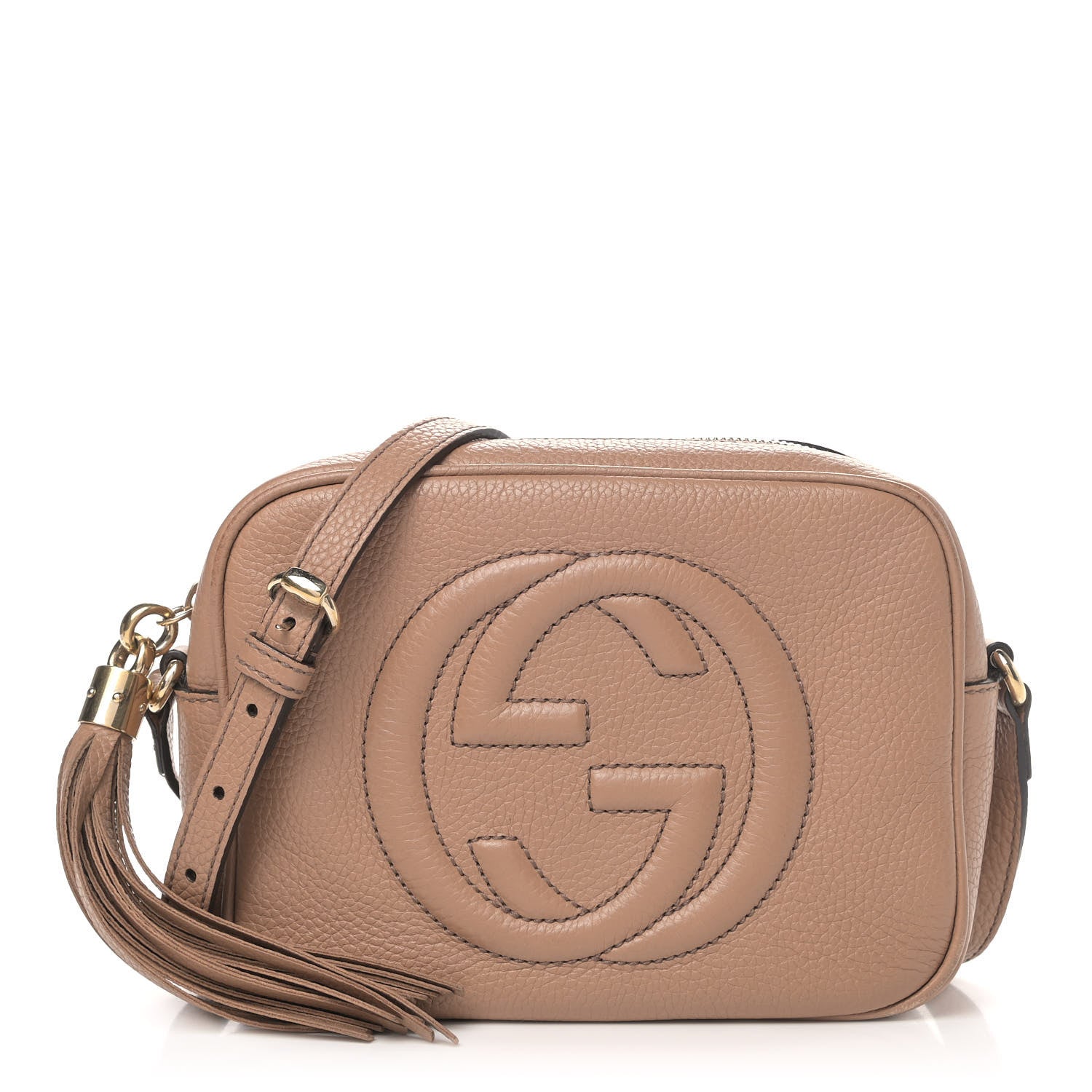 Gucci Pebbled Calfskin Small Soho Disco Bag Camelia 1 of 9
