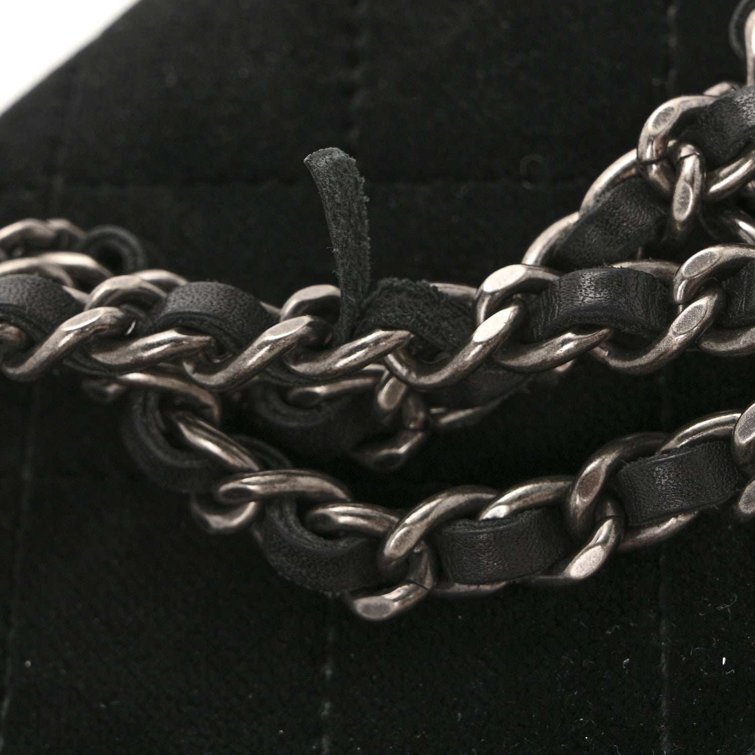Chanel Velvet Quilted Boy Wallet On Chain WOC Black 13 of 15