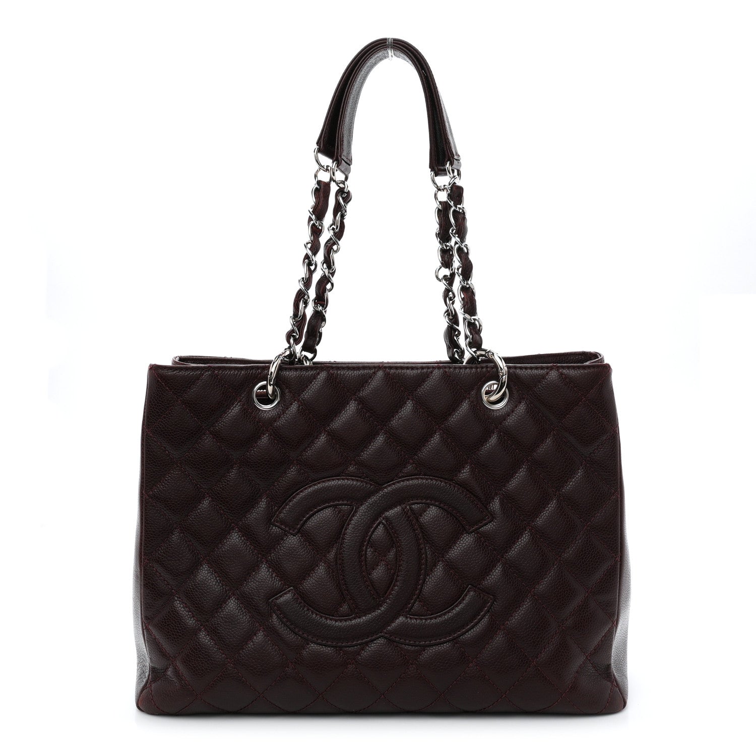 Chanel Caviar Quilted Grand Shopping Tote GST Dark Bordeaux 1 of 11