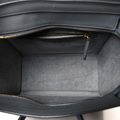 Celine Drummed Calfskin Micro Luggage Kohl 5 of 11