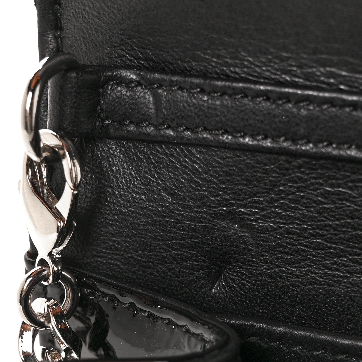 Christian Dior Patent Cannage Miss Dior Promenade Pouch Black 8 of 9