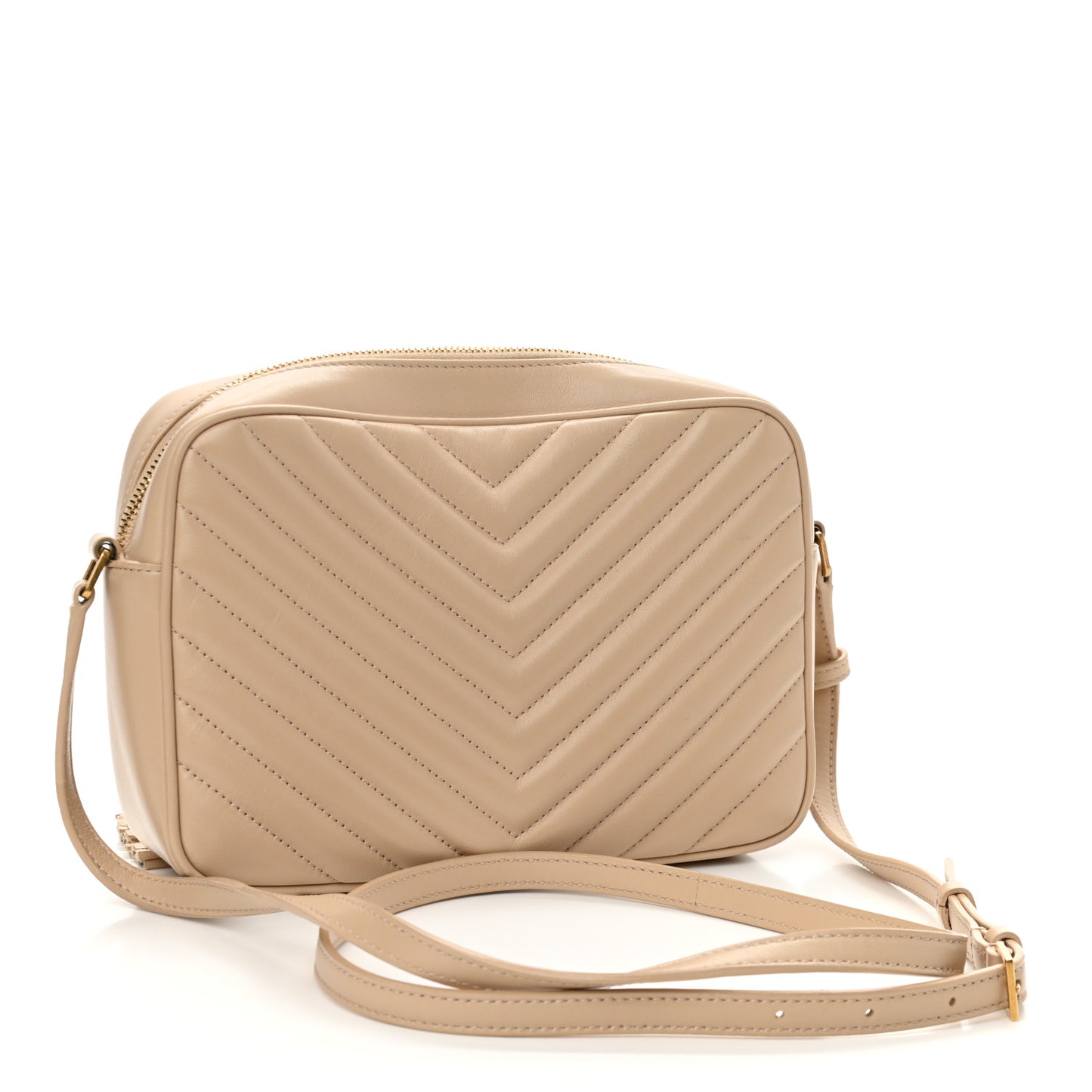 Calfskin Matelasse Monogram Lou Camera Bag Dark Beige