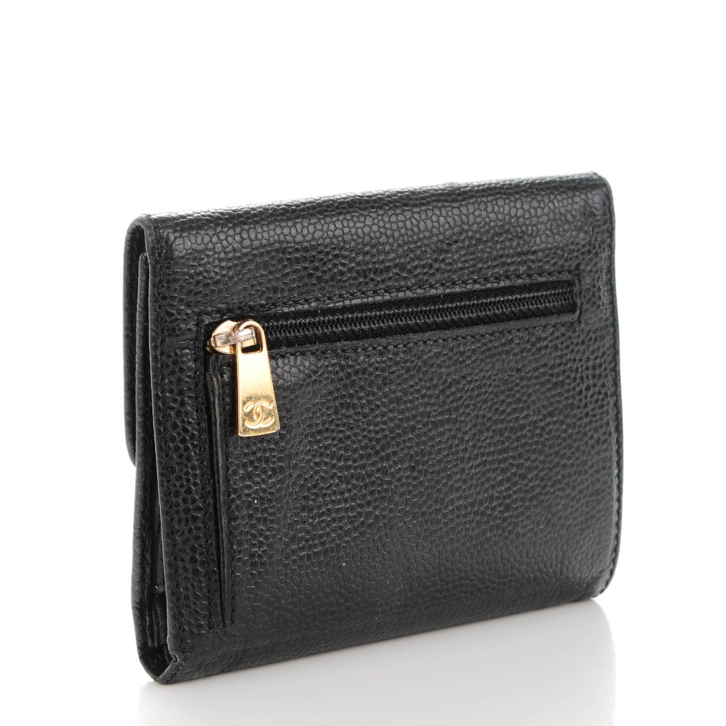 Caviar Timeless CC Compact Wallet Black