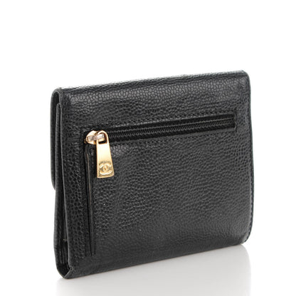 Chanel Caviar Timeless CC Compact Wallet Black 3 of 10