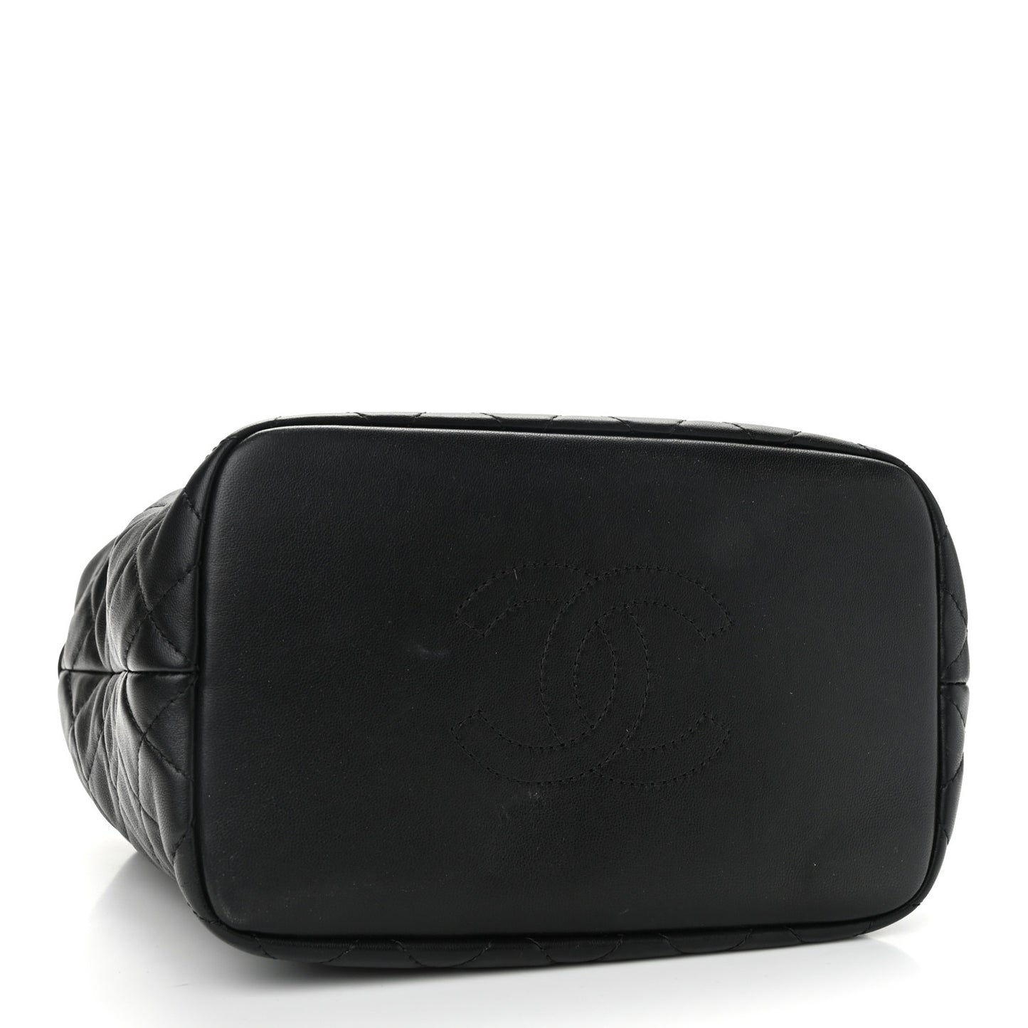 Lambskin Quilted Large Perfect Meeting Hobo Black