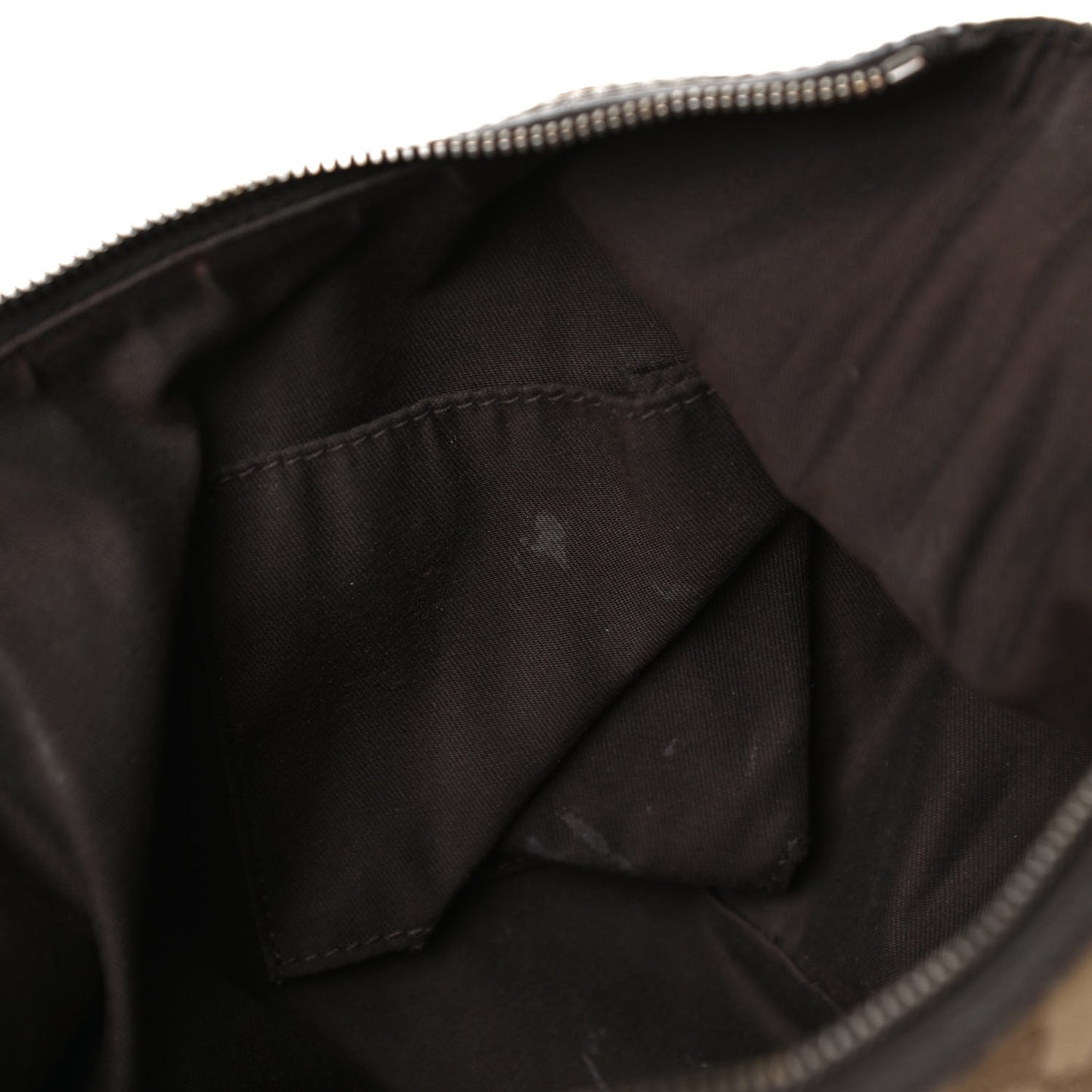 Monogram Web Medium Half Moon Hobo Dark Brown