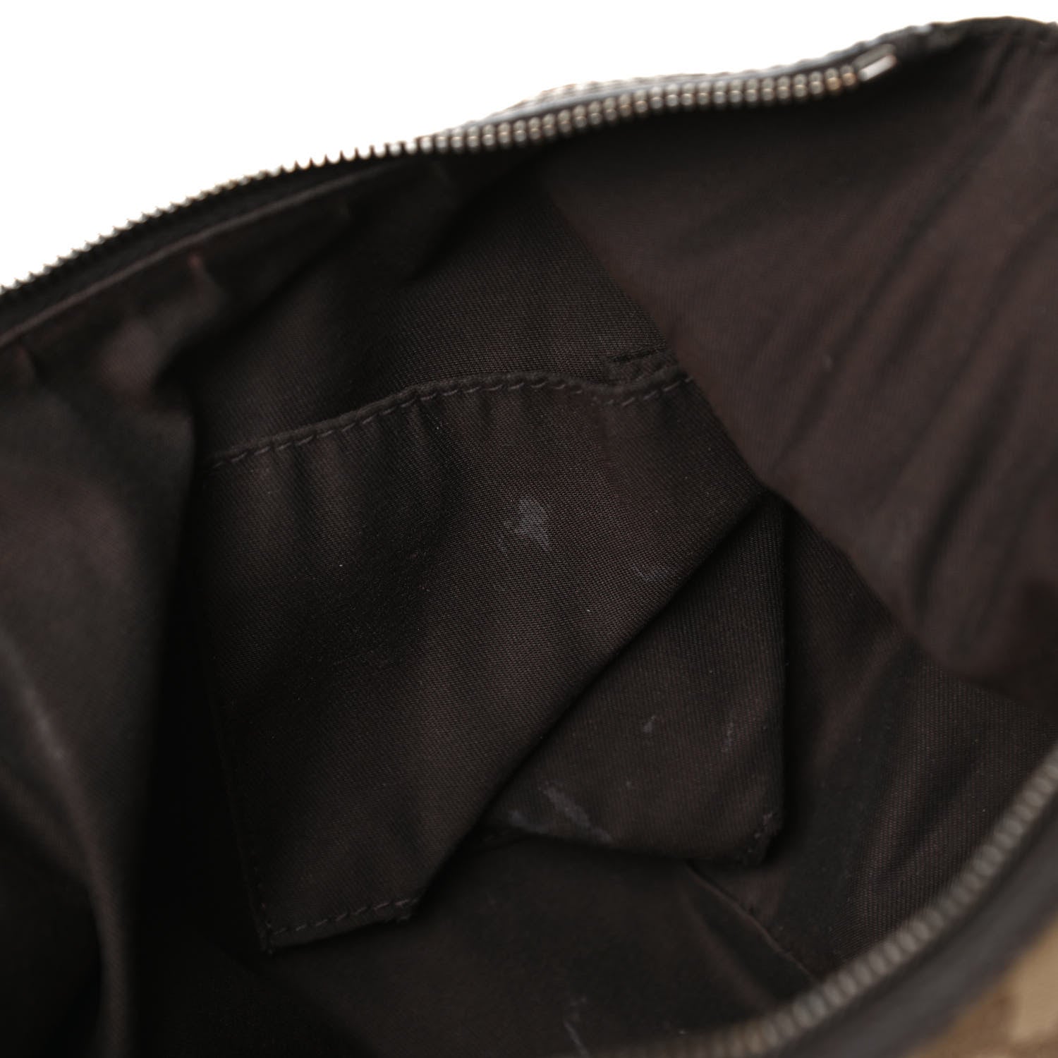Gucci Monogram Web Medium Half Moon Hobo Dark Brown 14 of 15